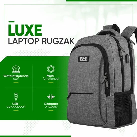 Nieuw โ Navy Madden Rugzak Met USB Poort 28L - Grijs - Luxe Laptop Rugtas 15.6 Inch Met Laptopvak - Heren - Dames - Jongens - Meisje - Waterafstotend - Rugzakken ๐ 6 Nieuw โ Navy Madden Rugzak Met USB Poort 28L - Grijs - Luxe Laptop Rugtas 15.6 Inch Met Laptopvak - Heren - Dames - Jongens - Meisje - Waterafstotend - Rugzakken ๐ - Afbeelding 4