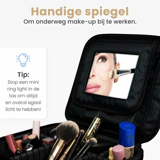 Korting ๐ Eagle Home & Lifestyle Eagle Make-up Organizer Met Spiegel - Make-up Koffer - Beautycase - Multifunctioneel - Reisformaat ๐ฏ 6 Korting ๐ Eagle Home & Lifestyle Eagle Make-up Organizer Met Spiegel - Make-up Koffer - Beautycase - Multifunctioneel - Reisformaat ๐ฏ - Afbeelding 4