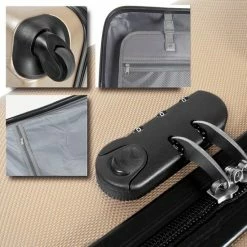 Promo ✨ Tectake - Kofferset 3-delig Champagne - Hardshell - Verrijdbaar 👏 -Reisbagage-Reisaccessoires Winkel 550x550 1434