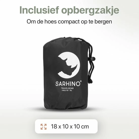 Goedkoopste ❤️ Sarhino Shield Premium Flightbag Voor 🎒 Backpacks En Regenhoes - M 50-70l - Zwart - Flightbags 💯 4 Goedkoopste ❤️ Sarhino Shield Premium Flightbag Voor 🎒 Backpacks En Regenhoes - M 50-70l - Zwart - Flightbags 💯 - Afbeelding 2