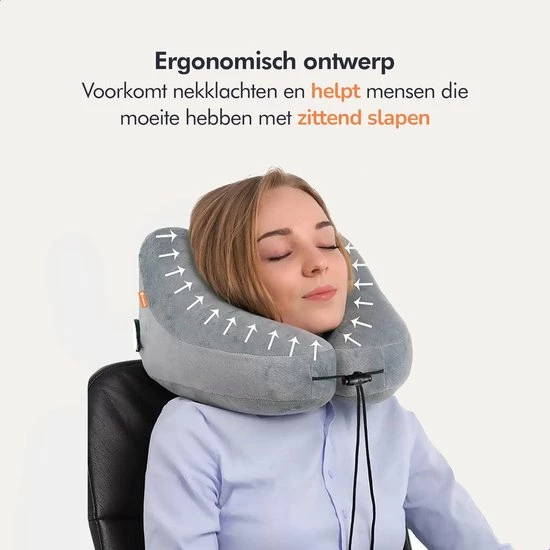 Goedkoop ๐ Travenu Opblaasbaar Nekkussen Met Opbergtasje - Reiskussen - Met Capuchon & Oordoppen - Vliegtuigkussen - Ergonomisch - Grijs ๐ฏ 10 Goedkoop ๐ Travenu Opblaasbaar Nekkussen Met Opbergtasje - Reiskussen - Met Capuchon & Oordoppen - Vliegtuigkussen - Ergonomisch - Grijs ๐ฏ - Afbeelding 8