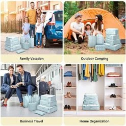 Gloednieuw ⭐ BOTC Packing Cubes Set 9-Delig – Kleding Organizer Voor Koffers, Tassen En 🎒 Backpack - Turquoise 🛒 -Reisbagage-Reisaccessoires Winkel 550x550 1509