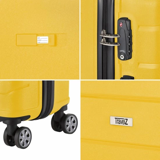 Kopen π TravelZ Big Bars Reiskoffer 78 Cm Met Dubbele Wielen - Trolley Koffer Met TSA-slot - Geel β 9 Kopen π TravelZ Big Bars Reiskoffer 78 Cm Met Dubbele Wielen - Trolley Koffer Met TSA-slot - Geel β - Afbeelding 7