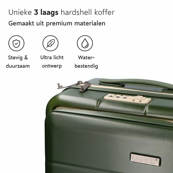Begroting ๐ ONYX® ๐ Handbagage Koffer 35 L - Spinner Wielen - Lichtgewicht Trolley - Dubbel TSA Slot - Handig Voorvak - 55 Cm - Olive โค๏ธ 9 Begroting ๐ ONYX® ๐ Handbagage Koffer 35 L - Spinner Wielen - Lichtgewicht Trolley - Dubbel TSA Slot - Handig Voorvak - 55 Cm - Olive โค๏ธ - Afbeelding 7