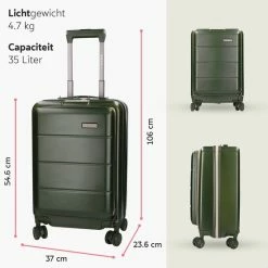 Begroting ๐ ONYX® ๐ Handbagage Koffer 35 L - Spinner Wielen - Lichtgewicht Trolley - Dubbel TSA Slot - Handig Voorvak - 55 Cm - Olive โค๏ธ 30 Begroting ๐ ONYX® ๐ Handbagage Koffer 35 L - Spinner Wielen - Lichtgewicht Trolley - Dubbel TSA Slot - Handig Voorvak - 55 Cm - Olive โค๏ธ -Reisbagage-Reisaccessoires Winkel 550x550 179