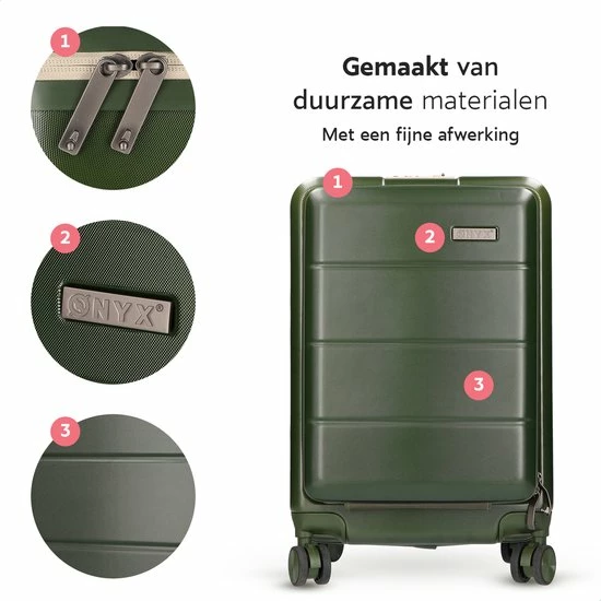 Begroting ๐ ONYX® ๐ Handbagage Koffer 35 L - Spinner Wielen - Lichtgewicht Trolley - Dubbel TSA Slot - Handig Voorvak - 55 Cm - Olive โค๏ธ 20 Begroting ๐ ONYX® ๐ Handbagage Koffer 35 L - Spinner Wielen - Lichtgewicht Trolley - Dubbel TSA Slot - Handig Voorvak - 55 Cm - Olive โค๏ธ - Afbeelding 18