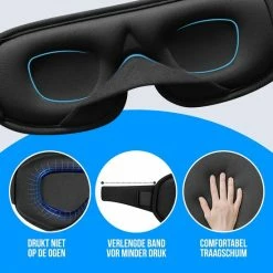 Flash-uitverkoop ✨ Strex Luxe Slaapmasker - 3D Ergonomisch - 100% Verduisterend - Traagschuim - Slaap Masker - Oog Masker 👏 -Reisbagage-Reisaccessoires Winkel 550x550 208