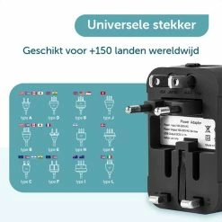 Goedkoop 😀 ForDig Universele Wereldstekker Met 2 Fast Charge USB Poorten - Reisstekker Geschikt Voor 150+ Landen - Reis Stekker Adapter 🌟 13 Goedkoop 😀 ForDig Universele Wereldstekker Met 2 Fast Charge USB Poorten - Reisstekker Geschikt Voor 150+ Landen - Reis Stekker Adapter 🌟 -Reisbagage-Reisaccessoires Winkel 550x550 237