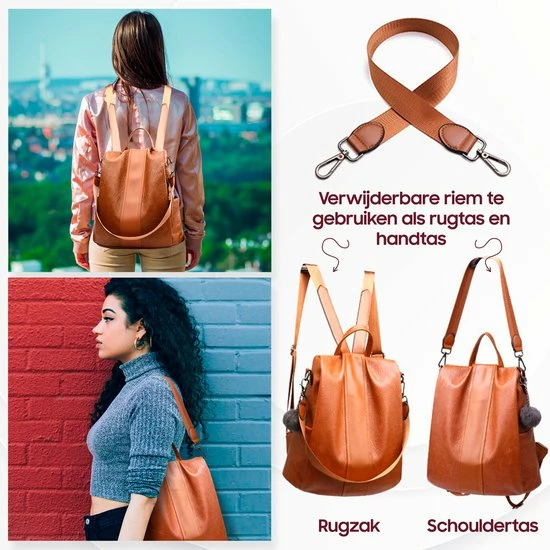 Groothandel ๐ฅฐ Glennoo Anti-diefstal Rugzak - Rugtas Dames - Waterdicht - Klein - Anti-theft ๐ Backpack - Rug-, Schouder-, Handtas In één - Zacht PU-leer - Incl. Verstelbare Riem- DomanEmpire ๐ฏ 10 Groothandel ๐ฅฐ Glennoo Anti-diefstal Rugzak - Rugtas Dames - Waterdicht - Klein - Anti-theft ๐ Backpack - Rug-, Schouder-, Handtas In één - Zacht PU-leer - Incl. Verstelbare Riem- DomanEmpire ๐ฏ - Afbeelding 8