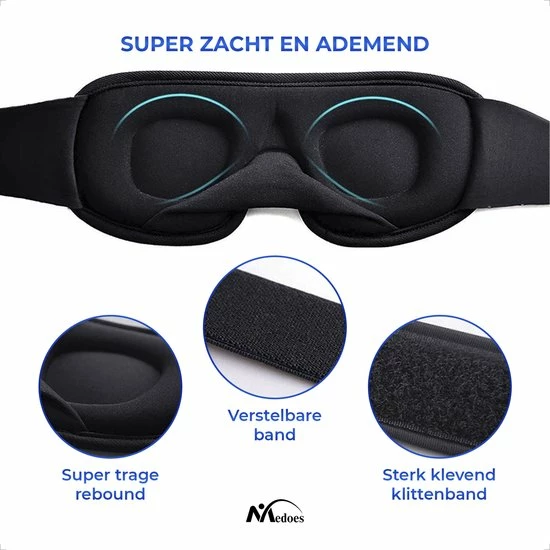 Aanbiedingen π Medoes - Traagschuim Slaapmasker Vrouwen - Kinderen- Mannen - 100% Verduisterend π₯ 5 Aanbiedingen π Medoes - Traagschuim Slaapmasker Vrouwen - Kinderen- Mannen - 100% Verduisterend π₯ - Afbeelding 3