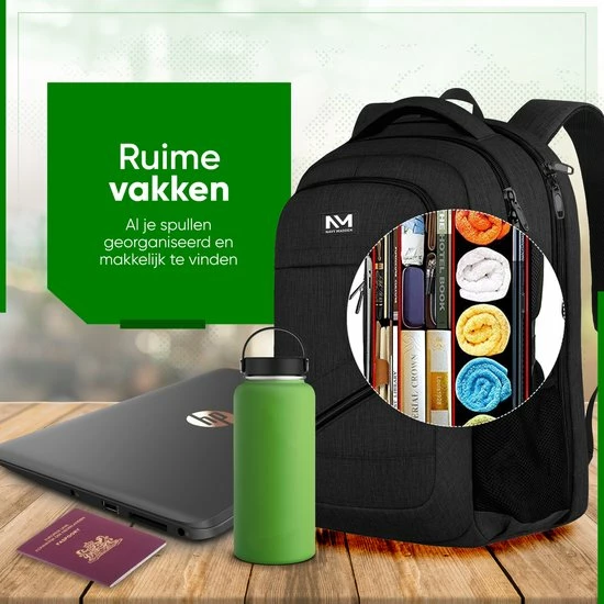 Beste Pirce ๐ Navy Madden Rugzak Met USB Oplaadpoort 36L Zwart Luxe Laptop Rugtas 17.3 Inch - Schooltas - Heren - Dames - Jongens - Meisjes - Waterafstotend - Rugzakken ๐ 7 Beste Pirce ๐ Navy Madden Rugzak Met USB Oplaadpoort 36L Zwart Luxe Laptop Rugtas 17.3 Inch - Schooltas - Heren - Dames - Jongens - Meisjes - Waterafstotend - Rugzakken ๐ - Afbeelding 5