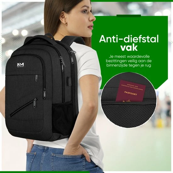 Beste Pirce ๐ Navy Madden Rugzak Met USB Oplaadpoort 36L Zwart Luxe Laptop Rugtas 17.3 Inch - Schooltas - Heren - Dames - Jongens - Meisjes - Waterafstotend - Rugzakken ๐ 9 Beste Pirce ๐ Navy Madden Rugzak Met USB Oplaadpoort 36L Zwart Luxe Laptop Rugtas 17.3 Inch - Schooltas - Heren - Dames - Jongens - Meisjes - Waterafstotend - Rugzakken ๐ - Afbeelding 7