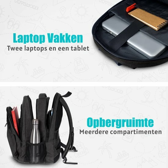 Goedkoopste ๐ TRVLMORE Rugzak - 28L - 15,6 Inch - Laptop Rugtas - Waterafstotend - Antraciet ๐ฅ 6 Goedkoopste ๐ TRVLMORE Rugzak - 28L - 15,6 Inch - Laptop Rugtas - Waterafstotend - Antraciet ๐ฅ - Afbeelding 4