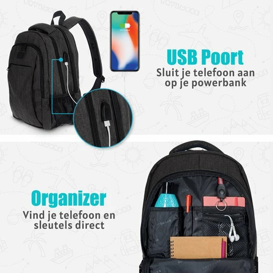 Goedkoopste ๐ TRVLMORE Rugzak - 28L - 15,6 Inch - Laptop Rugtas - Waterafstotend - Antraciet ๐ฅ 7 Goedkoopste ๐ TRVLMORE Rugzak - 28L - 15,6 Inch - Laptop Rugtas - Waterafstotend - Antraciet ๐ฅ - Afbeelding 5