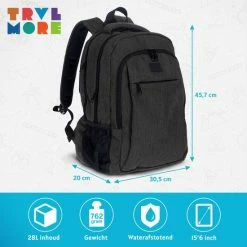 Goedkoopste ๐ TRVLMORE Rugzak - 28L - 15,6 Inch - Laptop Rugtas - Waterafstotend - Antraciet ๐ฅ 22 Goedkoopste ๐ TRVLMORE Rugzak - 28L - 15,6 Inch - Laptop Rugtas - Waterafstotend - Antraciet ๐ฅ -Reisbagage-Reisaccessoires Winkel 550x550 291
