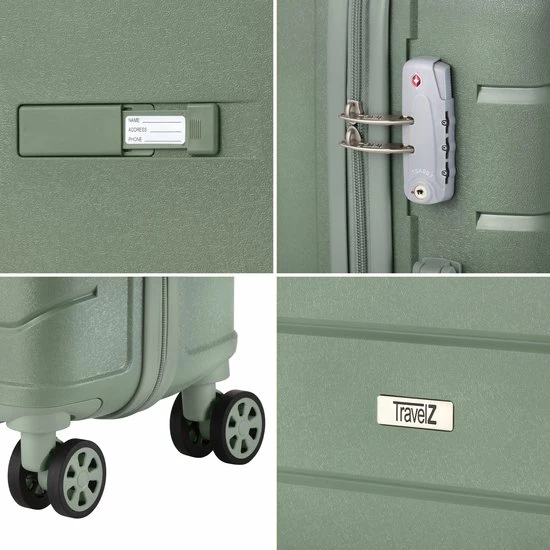 Beste deal β¨ TravelZ Big Bars π Handbagagekoffer 55cm Met TSA-slot - Ultrasterk - Olijf 𧨠9 Beste deal β¨ TravelZ Big Bars π Handbagagekoffer 55cm Met TSA-slot - Ultrasterk - Olijf 𧨠- Afbeelding 7