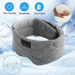 Beste deal 🤩 Slowwave Bluetooth Slaapmasker (premium) - Beste Keuze - 100% Verduisterend - Ultraplatte 'spons Speakers' (perfect Voor Zijslapers) - Koel En Ademend Materiaal - Volledig Verstelbaar - Excellente Geluidskwaliteit - Batterijduur: 13 Uur - Voor Mannen En Vrouw ⌛ -Reisbagage-Reisaccessoires Winkel 550x550 321
