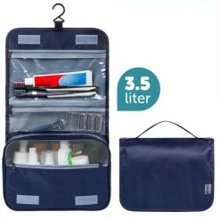 Top 10 🧨 ForDig Toilettas Blauw - Hanging Toilet Reis Tas Met Haak - Hangend Make-Up Etui Organizer Voor Toiletartikelen - Toiletry Bag Voor Dames & Heren - Reizen & Kamperen Koffer Accessoires 🎁