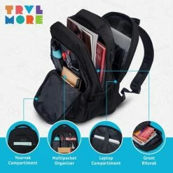 Top 10 😉 TRVLMORE Rugzak - 28L - 15,6 Inch - Laptop Rugtas - Waterafstotend - Zwart 🎁 -Reisbagage-Reisaccessoires Winkel 550x550 41
