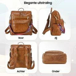 Goedkoop 🌟 Glennoo Rugzak - Rugtas Dames - Waterdicht - Klein - Anti-theft Vakje - Rug-, Schouder-, Handtas In één - Zacht PU-leer 👏 -Reisbagage-Reisaccessoires Winkel 550x550 436