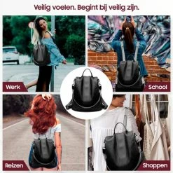 Aanbiedingen ❤️ Anti-diefstal Rugzak - Rugtas Dames - Waterdicht - Klein - Anti-theft 🎒 Backpack - Rug-, Schouder-, Handtas In één - Zacht PU-leer - Incl. Verstelbare Riem – Glennoo ⭐ 16 Aanbiedingen ❤️ Anti-diefstal Rugzak - Rugtas Dames - Waterdicht - Klein - Anti-theft 🎒 Backpack - Rug-, Schouder-, Handtas In één - Zacht PU-leer - Incl. Verstelbare Riem – Glennoo ⭐ -Reisbagage-Reisaccessoires Winkel 550x550 461