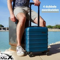 Flash-uitverkoop 😀 Cabin Max CabinMax 👜 Handbagage Koffer - Trolley 30L - Harde Reiskoffer - 45x36x20cm - Lichtgewicht - Groot Capaciteit - Endless Sea 🧨 -Reisbagage-Reisaccessoires Winkel 550x550 468