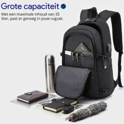Beste deal 𧨠Wadu Anti Diefstal Waterdichte Rugzak Inclusief Usb Oplaadstation - 14 T/m 15.6 Inch - Zwart ⨠15 Beste deal 𧨠Wadu Anti Diefstal Waterdichte Rugzak Inclusief Usb Oplaadstation - 14 T/m 15.6 Inch - Zwart ⨠-Reisbagage-Reisaccessoires Winkel 550x550 497