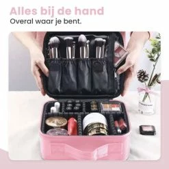 Hete verkoop 🥰 Eagle Home & Lifestyle Eagle Make-up Organizer - Make-up Koffer - Verstelbare Vakken - Beautycase - Multifunctioneel - Make-up Tas - Reisformaat 🤩 -Reisbagage-Reisaccessoires Winkel 550x550 611