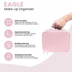 Hete verkoop 🥰 Eagle Home & Lifestyle Eagle Make-up Organizer - Make-up Koffer - Verstelbare Vakken - Beautycase - Multifunctioneel - Make-up Tas - Reisformaat 🤩 -Reisbagage-Reisaccessoires Winkel 550x550 612
