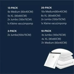 Beste deal 😍 Luvego Vacuümzakken Voor Kleding En Dekbedden - 20 Vacuüm Opbergzakken Inclusief Handpomp ⌛ -Reisbagage-Reisaccessoires Winkel 550x550 619