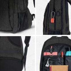 Beste Verkoop ⌛ TRVLMORE Rugzak - 36 L - 17,3 Inch - Laptop Rugtas - Waterafstotend - Antraciet 🧨 -Reisbagage-Reisaccessoires Winkel 550x550 64