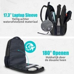 Beste Verkoop ⌛ TRVLMORE Rugzak - 36 L - 17,3 Inch - Laptop Rugtas - Waterafstotend - Antraciet 🧨 -Reisbagage-Reisaccessoires Winkel 550x550 66