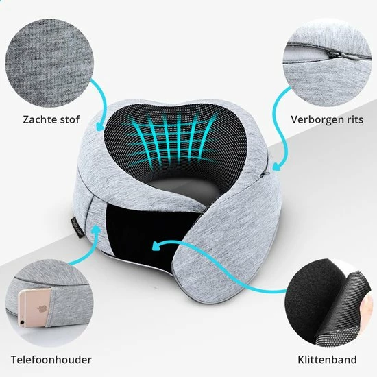 Aanbiedingen 🔥 GoGoods® Nekkussen - Luxe Reiskussen - Memory Foam - Vliegtuig - Auto ✨ 4 Aanbiedingen 🔥 GoGoods® Nekkussen - Luxe Reiskussen - Memory Foam - Vliegtuig - Auto ✨ - Afbeelding 2