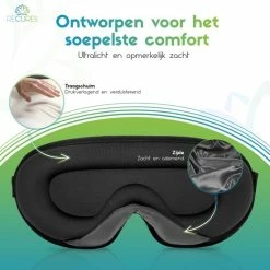 Gloednieuw 💯 Recures® Slaapmasker - Zijden Slaapmasker Vrouwen - Mannen En Kinderen - 3D Oogmasker - 100% Verduisterend 👍 -Reisbagage-Reisaccessoires Winkel 550x550 691