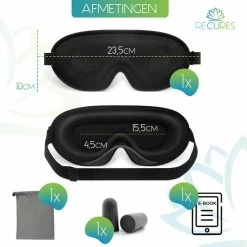 Gloednieuw 💯 Recures® Slaapmasker - Zijden Slaapmasker Vrouwen - Mannen En Kinderen - 3D Oogmasker - 100% Verduisterend 👍 -Reisbagage-Reisaccessoires Winkel 550x550 695