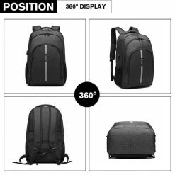 Aanbiedingen ✔️ Kono Rugzak - Laptoptas Inclusief USB Oplaadstation - 25 L Rugtas Voor Mannen/Vrouwen - Tas Met Reflecterende Strip - Waterdichte 🎒 Backpack - Tas Voor School/Werk/Reizen - Zwart (E1972) 🔥 -Reisbagage-Reisaccessoires Winkel 550x550 717