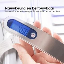 Hete verkoop 🧨 Qosnobo - Digitale Bagageweger - Kofferweegschaal - Bagage Weegschaal Tot 50 Kg - Kofferweger - Hangweegschaal - Reizen - Travel - Luggage - Scale - Vakantie - RVS - Inclusief Batterij - Inclusief Opberghoes - Black Friday 2022 🌟 -Reisbagage-Reisaccessoires Winkel 550x550 719