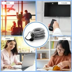 Promo 🛒 Merkloos Anti Nekpijn Kussen | Nekkussen | Reiskussen | Verlicht Nek En Schouderpijn | Grijs | Neksteun | Nek Stretcher | Zacht Fleece | Cervicaal Nektractie Kussen | Nek Brace | Luxe | Ergonomisch | Reis Kussen ❤️ -Reisbagage-Reisaccessoires Winkel 550x550 732