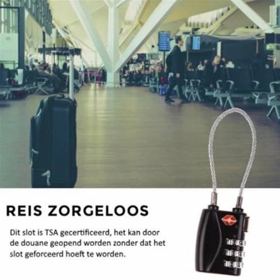 Goedkoopste 🎉 Merkloos TSA Kofferslot 3 Cijferig - Reisslot – Reis Cijferslot – Cijferhangslot - Hangslot - Hangslotje - Bagageslotjes – Slot Voor Bagage – USA Slotjes-Kluisslotje - Zwart - 2 Stuks 🛒 8 Goedkoopste 🎉 Merkloos TSA Kofferslot 3 Cijferig - Reisslot – Reis Cijferslot – Cijferhangslot - Hangslot - Hangslotje - Bagageslotjes – Slot Voor Bagage – USA Slotjes-Kluisslotje - Zwart - 2 Stuks 🛒 - Afbeelding 6