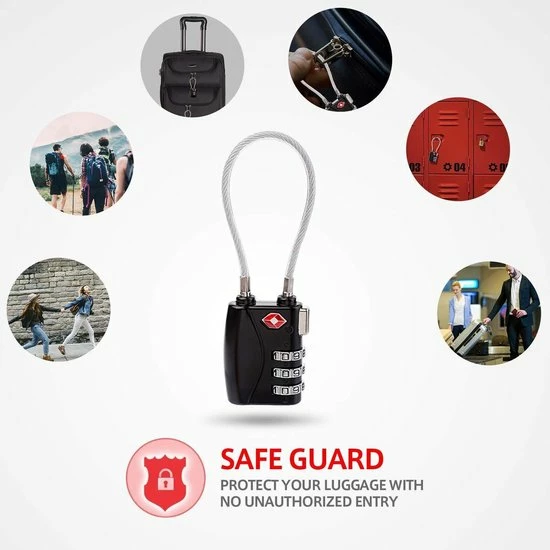Goedkoopste 🎉 Merkloos TSA Kofferslot 3 Cijferig - Reisslot – Reis Cijferslot – Cijferhangslot - Hangslot - Hangslotje - Bagageslotjes – Slot Voor Bagage – USA Slotjes-Kluisslotje - Zwart - 2 Stuks 🛒 9 Goedkoopste 🎉 Merkloos TSA Kofferslot 3 Cijferig - Reisslot – Reis Cijferslot – Cijferhangslot - Hangslot - Hangslotje - Bagageslotjes – Slot Voor Bagage – USA Slotjes-Kluisslotje - Zwart - 2 Stuks 🛒 - Afbeelding 7