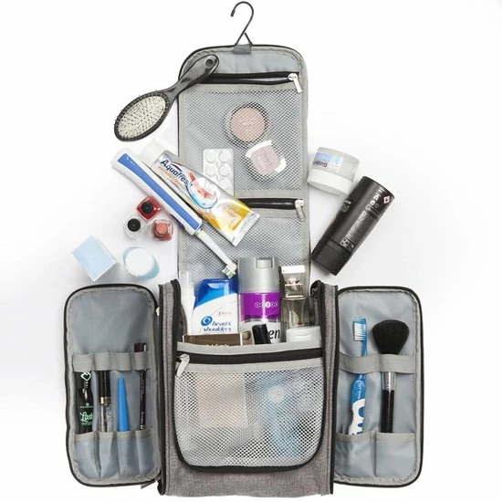 Goedkoop π TRVLMORE TVLMORE Toilettas XL - Met Ophanghaak - Travel Organizer - Unisex - Grijs π₯ 4 Goedkoop π TRVLMORE TVLMORE Toilettas XL - Met Ophanghaak - Travel Organizer - Unisex - Grijs π₯ - Afbeelding 2