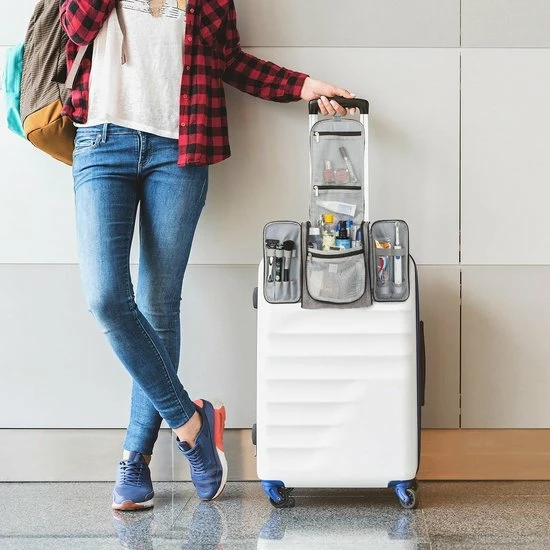 Goedkoop π TRVLMORE TVLMORE Toilettas XL - Met Ophanghaak - Travel Organizer - Unisex - Grijs π₯ 7 Goedkoop π TRVLMORE TVLMORE Toilettas XL - Met Ophanghaak - Travel Organizer - Unisex - Grijs π₯ - Afbeelding 5