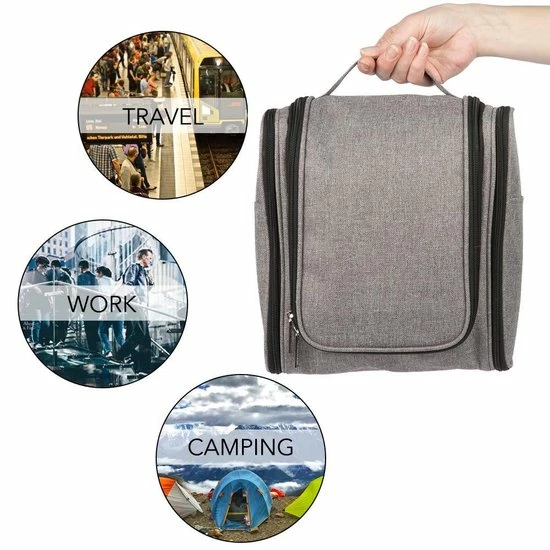 Goedkoop π TRVLMORE TVLMORE Toilettas XL - Met Ophanghaak - Travel Organizer - Unisex - Grijs π₯ 8 Goedkoop π TRVLMORE TVLMORE Toilettas XL - Met Ophanghaak - Travel Organizer - Unisex - Grijs π₯ - Afbeelding 6