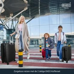 Beste Verkoop ⌛ DION3 👜 Handbagage Koffer Duo Set - TSA Slot - Reiskoffer - Anti-diefstal - 35 L - 54 X 34 X 20 Cm - Zwart 😍 -Reisbagage-Reisaccessoires Winkel 550x550 760