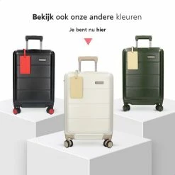 Aanbiedingen 🥰 ONYX® 👜 Handbagage Koffer 35 L - Spinner Wielen - Lichtgewicht Trolley - Dubbel TSA Slot - Handig Voorvak - 55 Cm - Beige 😍 -Reisbagage-Reisaccessoires Winkel 550x550 77