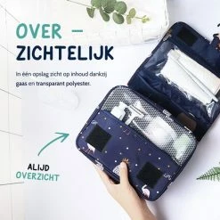 Flash-uitverkoop ✨ Qpacks - Tropical Treasure Reis Toilettas - Waterproof - Ophangbaar - Beautycase – Blauw 😍 -Reisbagage-Reisaccessoires Winkel 550x550 830