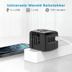 Beste deal π Voomy Reisstekker Wereld - 170+ Landen - 4 USB Poorten - Wereldstekker Universeel - Zwart βοΈ 12 Beste deal π Voomy Reisstekker Wereld - 170+ Landen - 4 USB Poorten - Wereldstekker Universeel - Zwart βοΈ -Reisbagage-Reisaccessoires Winkel 550x550 848