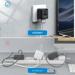 Beste deal π Voomy Reisstekker Wereld - 170+ Landen - 4 USB Poorten - Wereldstekker Universeel - Zwart βοΈ 13 Beste deal π Voomy Reisstekker Wereld - 170+ Landen - 4 USB Poorten - Wereldstekker Universeel - Zwart βοΈ -Reisbagage-Reisaccessoires Winkel 550x550 849