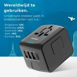Beste deal π Voomy Reisstekker Wereld - 170+ Landen - 4 USB Poorten - Wereldstekker Universeel - Zwart βοΈ 14 Beste deal π Voomy Reisstekker Wereld - 170+ Landen - 4 USB Poorten - Wereldstekker Universeel - Zwart βοΈ -Reisbagage-Reisaccessoires Winkel 550x550 850