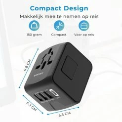 Beste deal π Voomy Reisstekker Wereld - 170+ Landen - 4 USB Poorten - Wereldstekker Universeel - Zwart βοΈ 17 Beste deal π Voomy Reisstekker Wereld - 170+ Landen - 4 USB Poorten - Wereldstekker Universeel - Zwart βοΈ -Reisbagage-Reisaccessoires Winkel 550x550 851